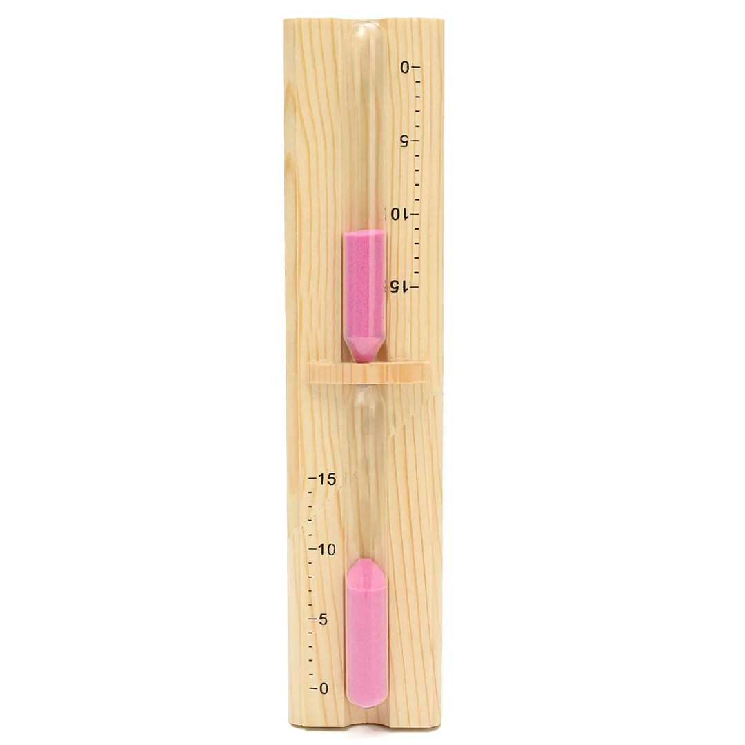 New Pine Wood 140º C Sauna Thermometer 15 Minutes Hourglass Sand Timer Clock Bath