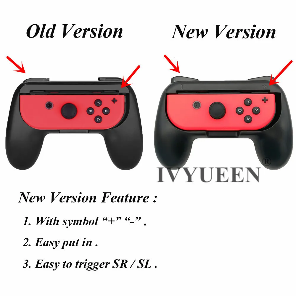IVYUEEN 2 шт Обновление версии контроллер ручки для пульта Nintendo NS NX Joy-Con консоль Joy Cons держатель-синий/зеленый
