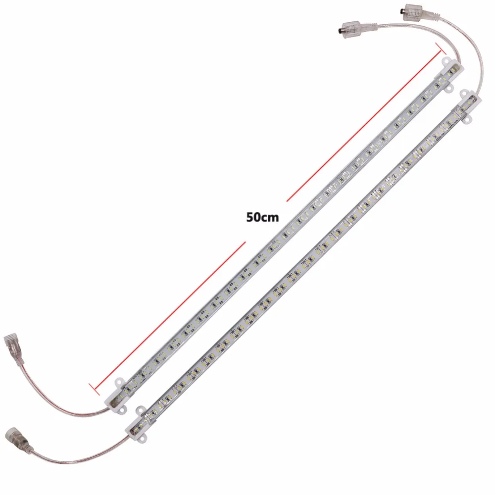 Водонепроницаемый IP68 50 см Жесткая светодиодная лента светильник 4014 светодиодный 72 светодиодный s/0,5 м супер яркий силиконовый светодиодный светильник s 12 В+ разъем постоянного тока