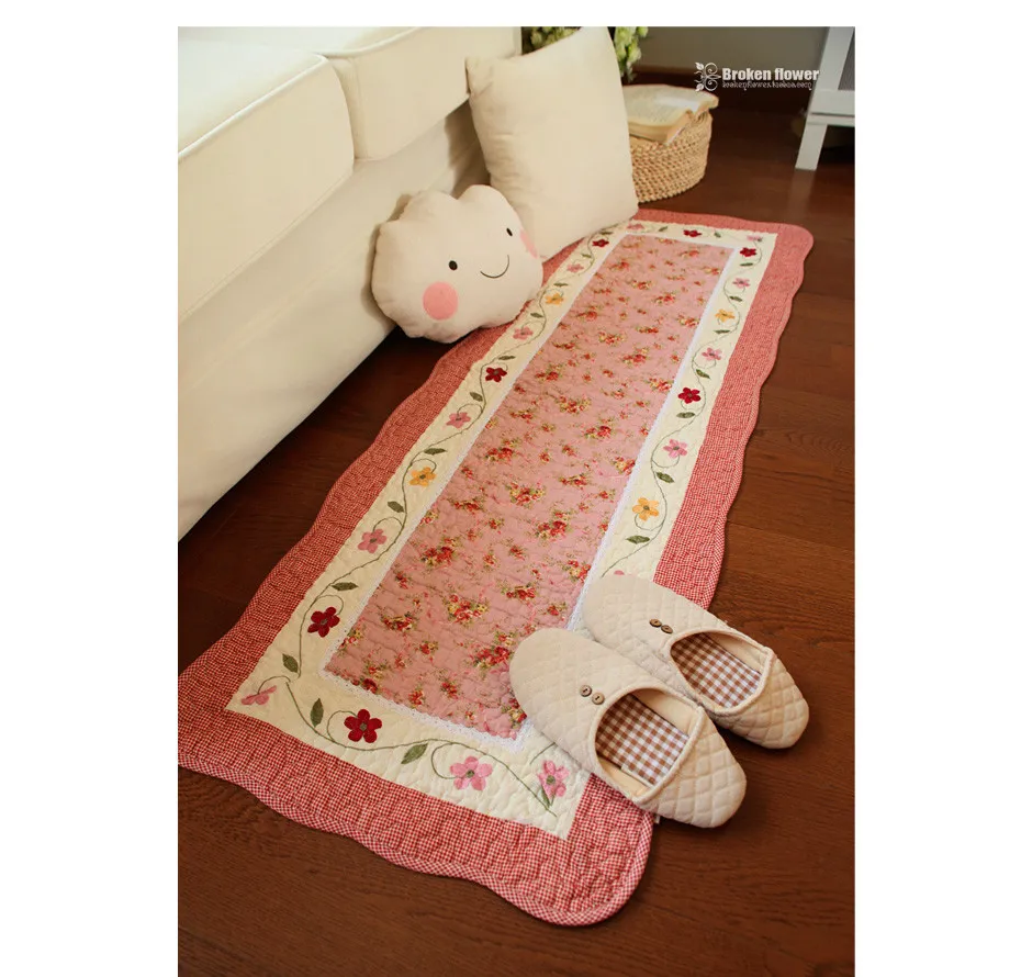 Современные 50 см* 135 см китайской вышивкой ковры деревенский Винтаж Цветочные ковры Спальня rugs элегантные ковры для Гостиная