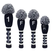 Гольф-мастер набор головных уборов шерстяной помпон Гольф головной убор вязаные головные уборы для гольф клуба водителя фарвэй гибрид