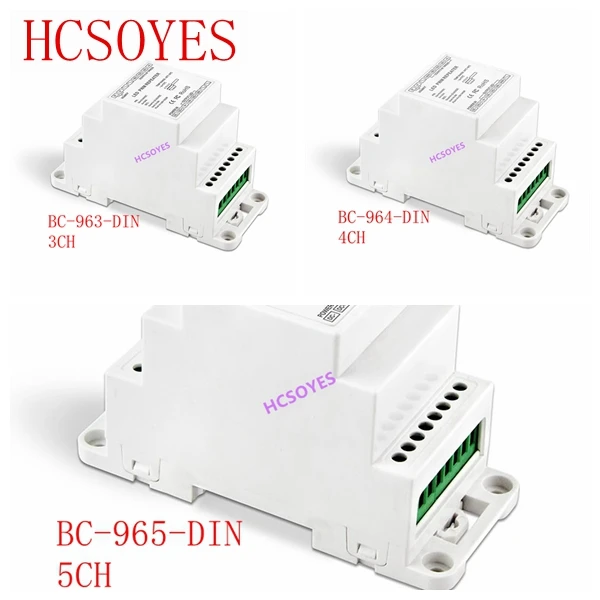 

BC Led Power Repeater DIN Rail DC5V 12V 24V input Led Amplifier 3CH/4CH/5CH output Signal Amplifier Power repeater BC-963-DIN/B