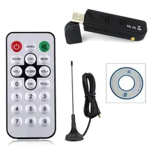 USB 2.0 DAB FM DVB-T RTL2832U R820T2 SDR RTL-SDR Dongle Stick Digital TV Tuner Receiver IR Remote with Antenna TV Stick