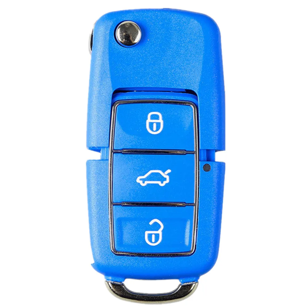KEYECU 5 шт./лот XHORSE V-olkswagen B5 стиль синий дистанционный ключ 3 кнопки для VVDI ключ инструмент