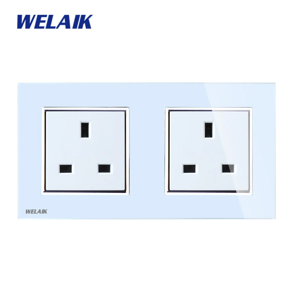 Buy WELAIK Glass Panel Wall British Standard Socket