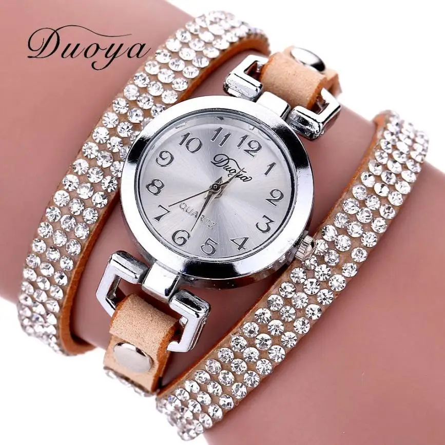 Часы для женщин Relogio Feminino часы с браслетом кожа Элитная одежда подарок кварцевые наручные часы 17DEC28