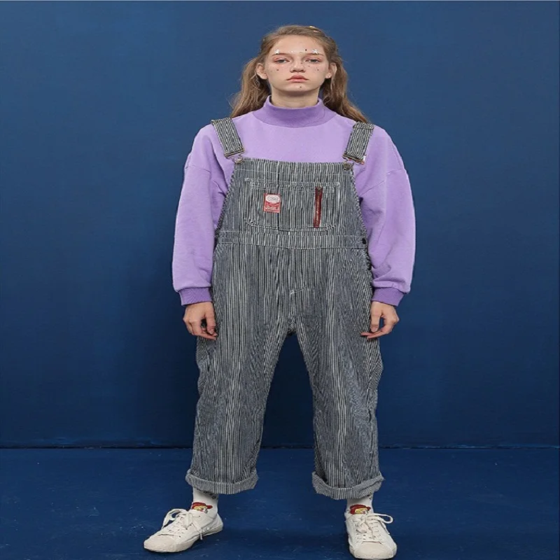

Female Winter Denim Pants Casual Women Autumn New Rompers Overalls Thick Striped Cartoon Embroidery 2017 Trousers Full Length