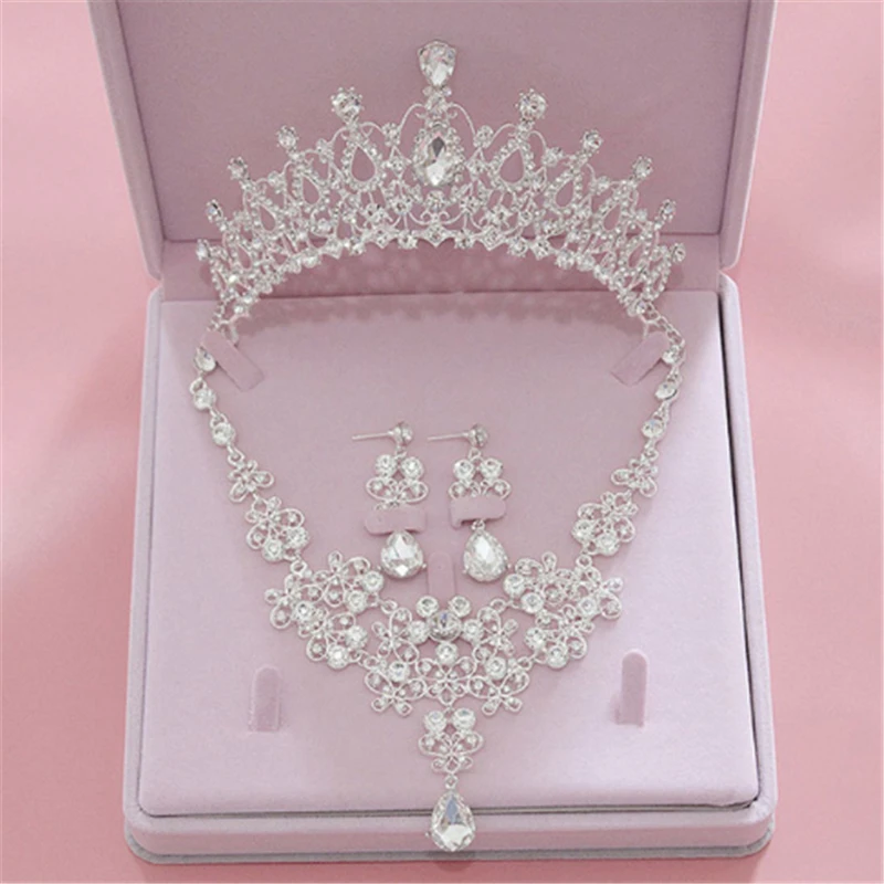 Женский Свадебный комплект из колье и серёг с жемчугом|earrings necklace|bridal jewelry setsjewelry