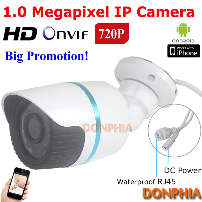 Promotion! 1.0MP IP Camera outdoor IR day night vision Onvif Remote view waterproof Security 1280x720P CCTV Wired | Безопасность и