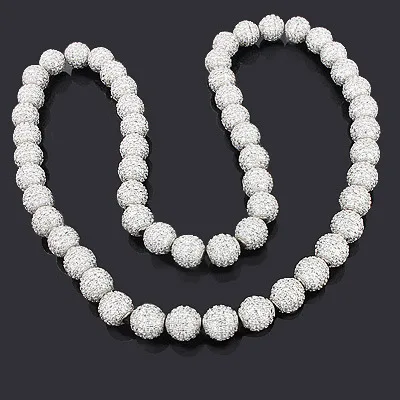 

Big Stock!12 mm 56 x Disco Ball crystal Necklace. KKW4495 Fashion Jewelry Best As Christmas Gift!Factory !