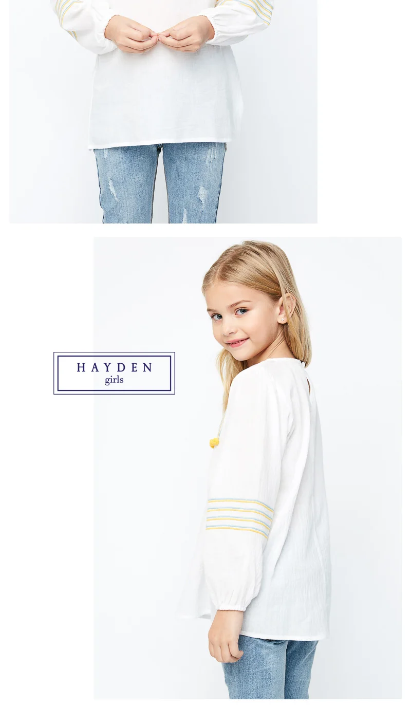 pom pom blouse girl G3898-4