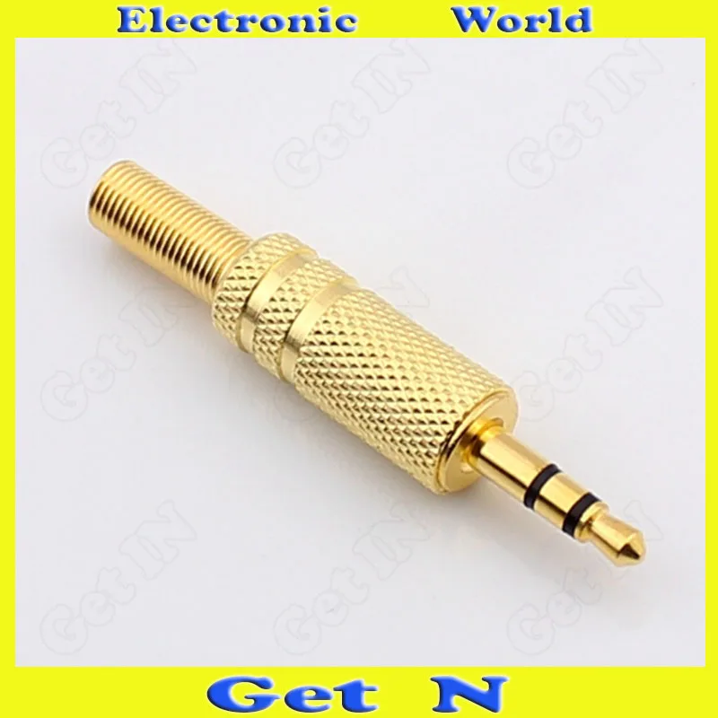 50pcs Gilded 3.5mm Connector Plug Dual Track for Earphone Headset | Обустройство дома