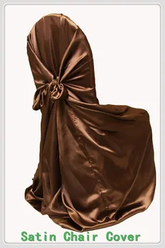 

100pcs Bag Self-Tie Chair covers - Satin Chair Cover / Universal Satin Chair Cover For Wedding Banquet Party Decoration