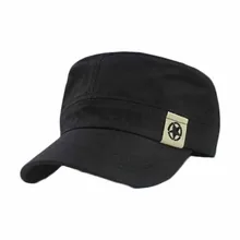 Luck dog Flat Roof Military Hat Cadet Patrol Bush Hat Baseball Field Cap