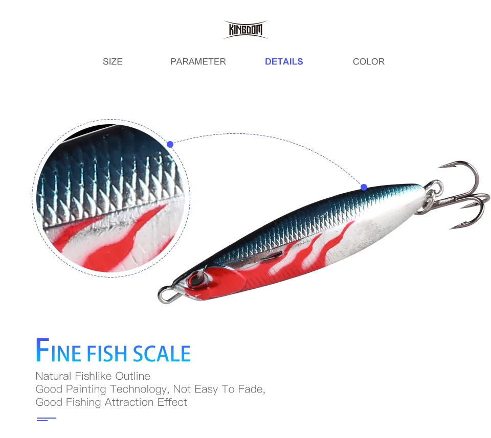 Kingdom 2019 New Metal Cast Jig spoon Fishing Lures 7g 10.5g 14g 21g casting jigging Lead Inside Fish Sea Bass Artificial Baits  (4)
