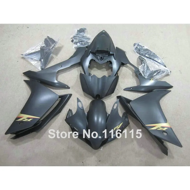 Набор обтекателей под давлением для YAMAHA YZF R1 2007 2008 07 08 матовый черный обтекатель