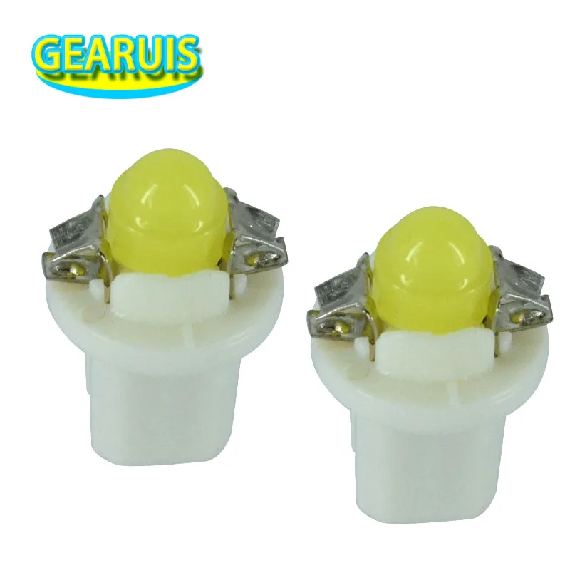 

10 pcs Nova T5 B8.5D LEVOU B8.5 Redondo 3D Brilhante 1 LED 1SMD Car instrumento Dashboard Side Light Bulb Branco Azul DC 12 V