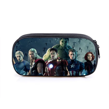 

Iron Man Hulk Thor Boys Cartoon Pencil Case School Pouches Children Student Pen Bag Kids Purse Wallet