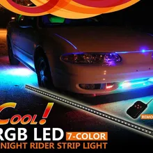 7 цветов RGB Led Knight Rider светильник 56 см 5050 led 48smd сканер полосы светильник ing с беспроводным пультом дистанционного управления для автомобиля Underglow