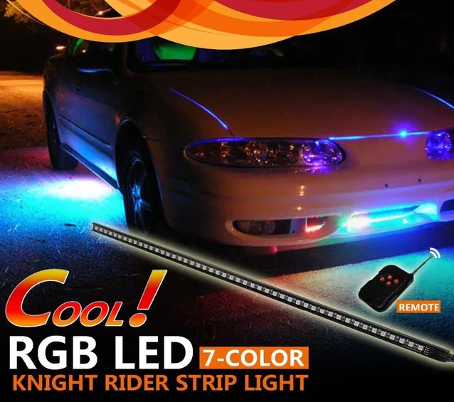 7 Colors RGB Led Knight Rider Light 56cm 5050 led 48smd Scanner Strip