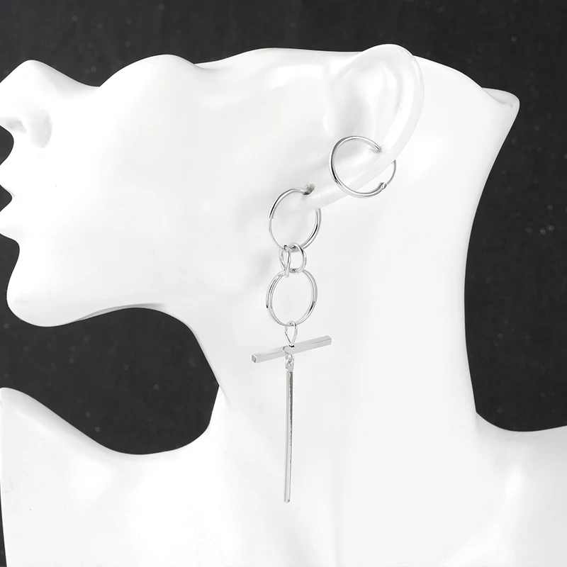 

BTS Earrings Silver Chain Tassel K-Pop Earrings Dangles Korean Idol Earring Minimalist Punk Earrings Ear Jewelry for ARMY Fans