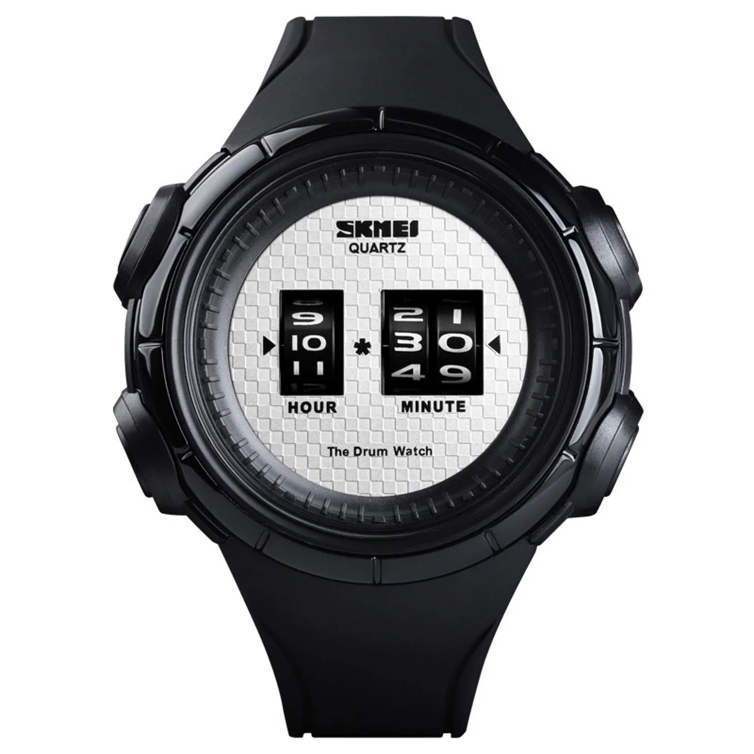 Skmei модные уличные спортивные часы мужские кварцевые часы 50 м водонепроницаемые цифровые часы с дисплеем мужские часы 1487 - Цвет: White black
