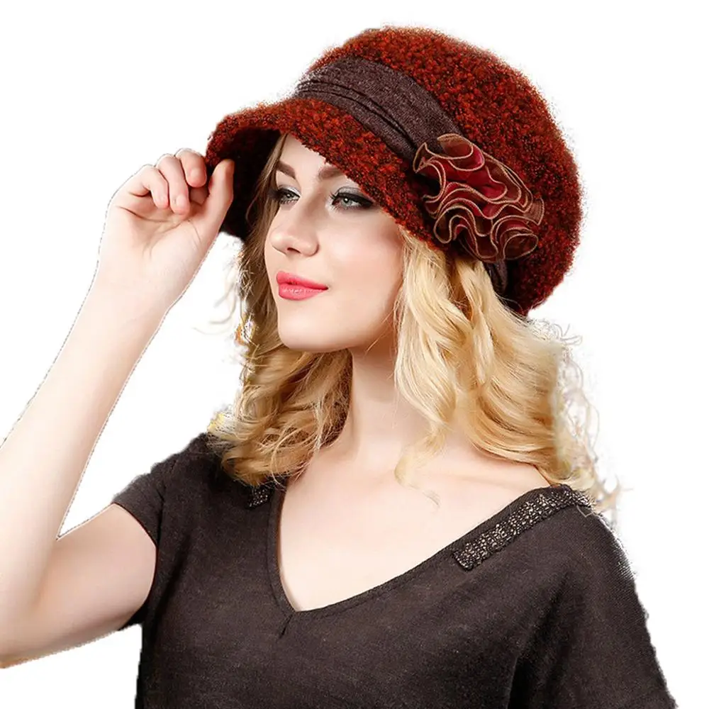 Winter Autumn Warm Hat Visors Women Cap Beanie Caps Female Visor Hat