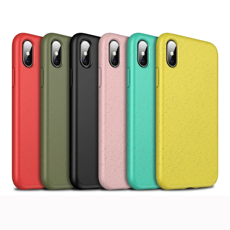 

Recyclable material phone case for iphone 11 11Pro Max XS Max XR For iphone 7 8 7Plus solid color soft silicone case cover capa