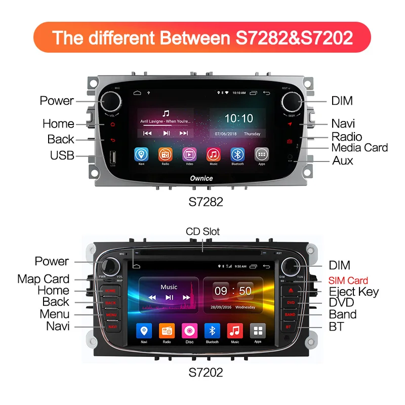 Ownice K1 K2 Android 6 0 Восьмиядерный 32G rom автомобильный dvd плеер gps для Ford Mondeo S Max Cmax Focus II