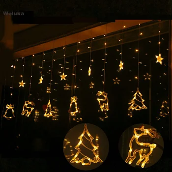 

Curtain lamp LED lantern string lamp star lamp decorative lamp net red lighting bedroom window lantern room layout CD50 W02