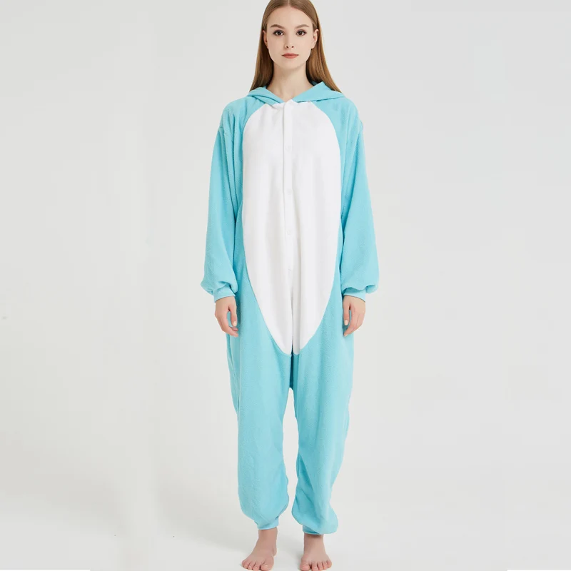 Elephant Adult Pajamas Polar Fleece Onesies Kigurumi For Halloween Pink One-piece Jumpsuit Siamese Cosplay Custome (1)