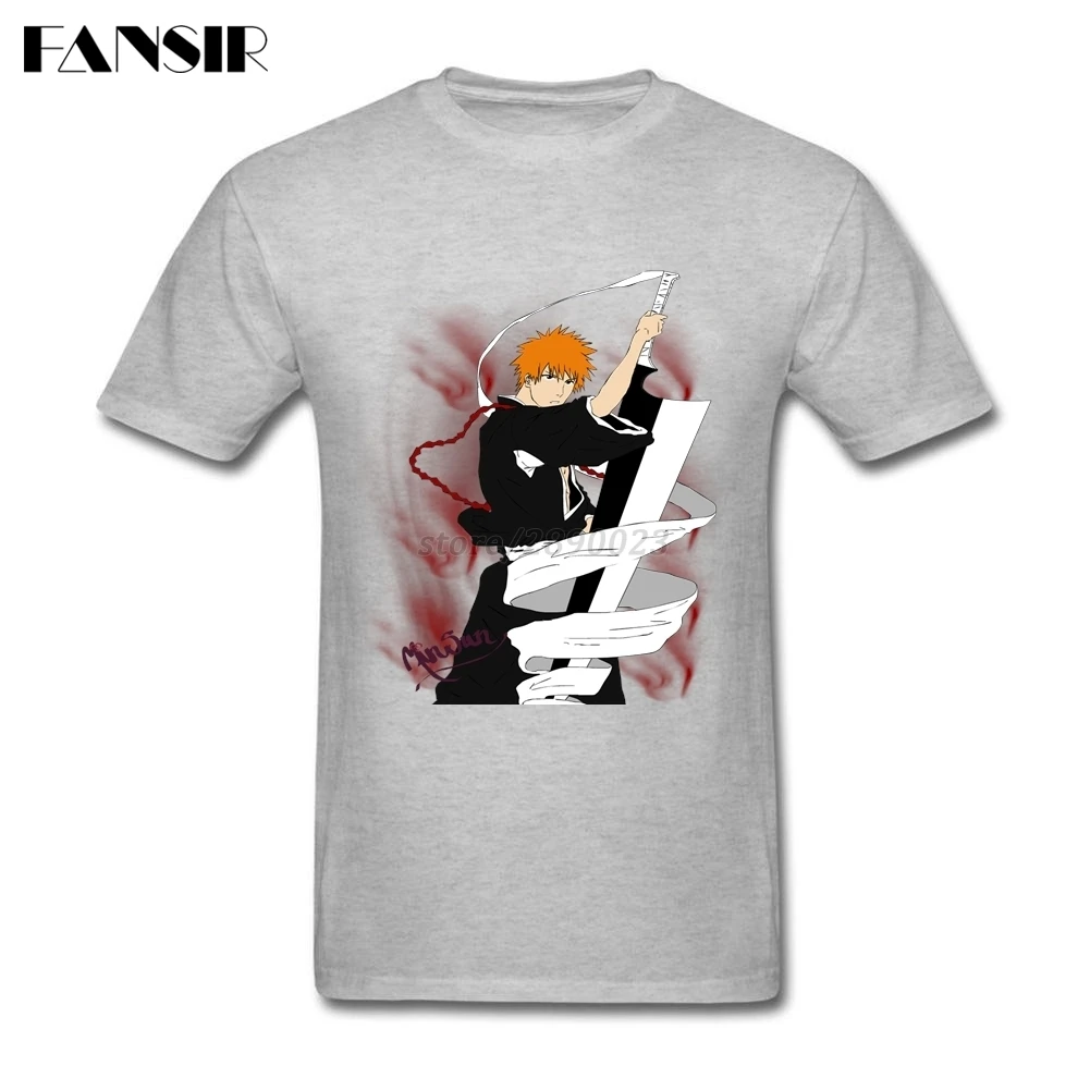 Большой размер Ichigo Kurosaki Soul Reaper отбеливатель популярные футболки для мужчин белые