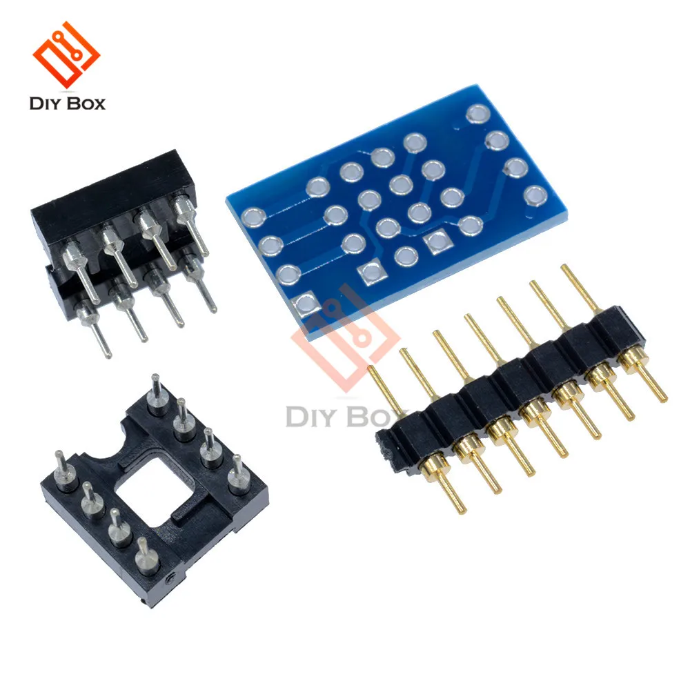 

Dual DIP8 to DIP8 Mono Opamp PCB+Pin+Socket For NE5532 OPA2132 OPA627 TL072 P07