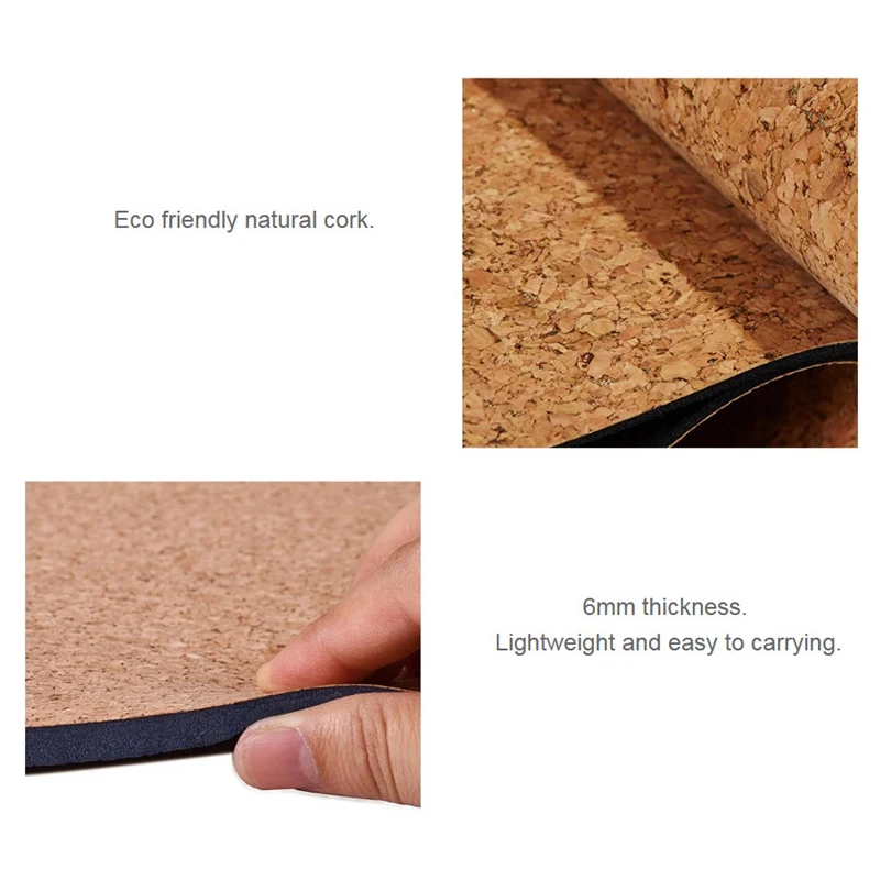 Yoga Mat Cork and Natural Rubber Plus Size 183*65cm Non Slip Exercise and Pilates Sweat Odors Mats 6mm Yoga Mat Natural Rubber Yoga Mat Cork and Natural Rubber Plus Size 183*65cm Non Slip Exercise and Pilates Sweat Odors Mats 6mm Yoga Mat Natural Rubber