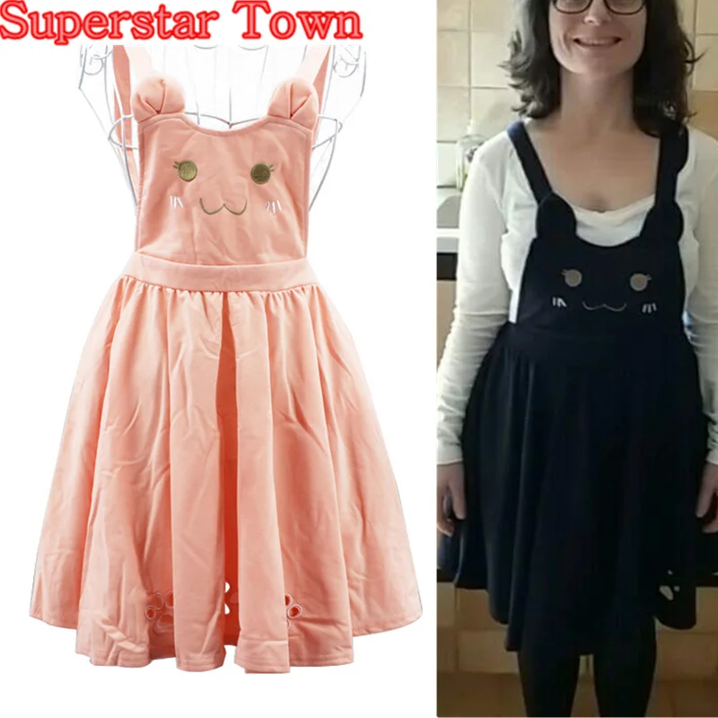 Лолита Девушки каваий платье Школьную Одежду Милая Бальное Вышивка Cat Полая