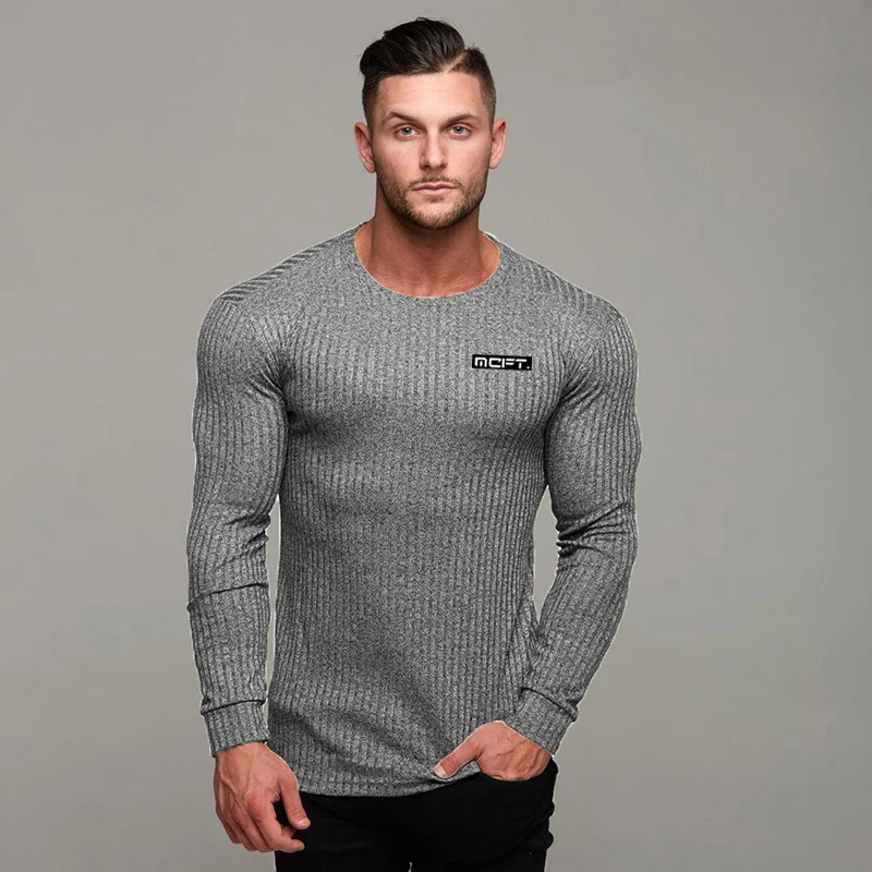 Muscleguys модный осенний повседневный мужской свитер с круглым вырезом мужской пуловер трикотажная одежда мужские свитера пуловеры мужские Pull Homme