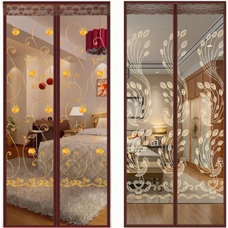 

1Pc Summer Anti Mosquito Fly Insect Bug Net Curtains Magnetic Door Mesh Screen Automatic Closing Door Curtain Household Screens