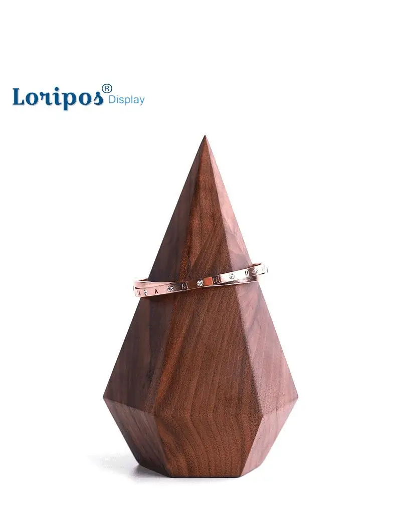 

Conical Watch Display Bracelet Holder Stand Shelf Wood Block Desk Jewelry Rack Wood Watches Display Stand Table Exhibition Props