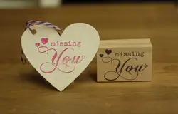 Missing you штамп День святого валентина штамп DIY этикетки Любовь Карты 5.5*4 см