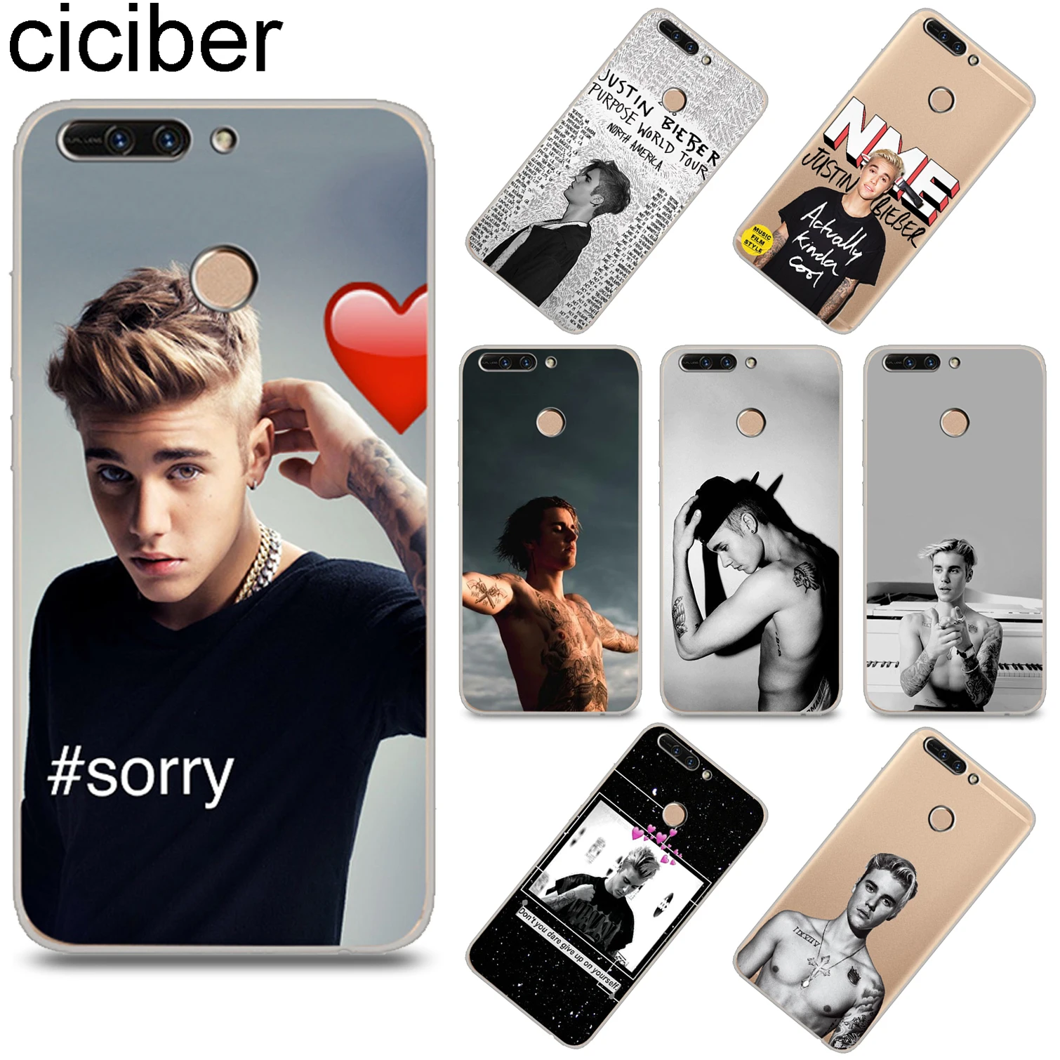 ciciber Justin Bieber Super Star Cover for Honor 8X 7A Pro 8C 6X Soft
TPU Phone Cases for Honor Note10 9 Lite Play V10 V9 Coque