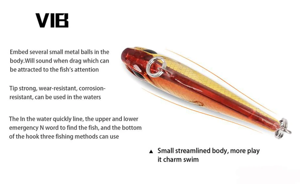 Trulinoya DW28 Горячая Мини VIB рыболовная приманка 3,8 г 40 мм Жесткая приманка рекламные рыболовные приманки с черными стальными крючками