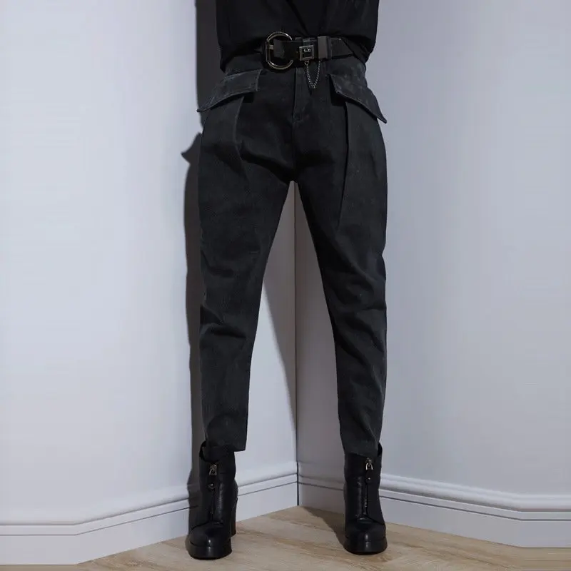 

#2827 Pantalon femme jeans Black jeans women Fashion With pockets Hip hop Jeans pants women Denim trousers women Pockets