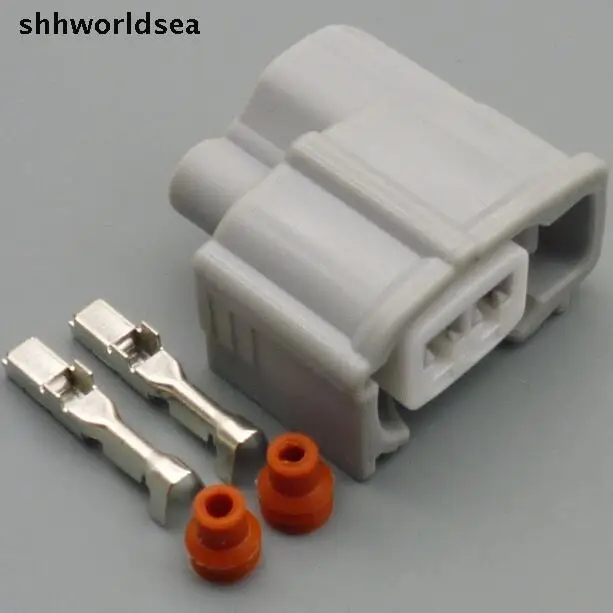 

shhworldsea 50Set 2 Way 2 pin 2.2MM Car Injector nozzle Connector Methanol refit plug waterproof female plug For Toyota Corolla