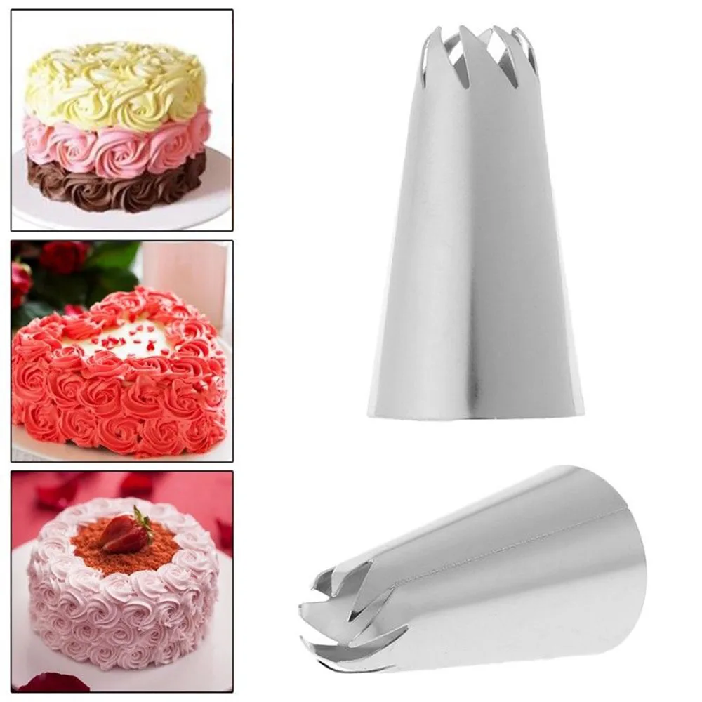 Flower Icing Nozzles Stainless Steel Pastry Tube Cream Icing Piping Tips Nozzle Fondant Cake Decorating Tools