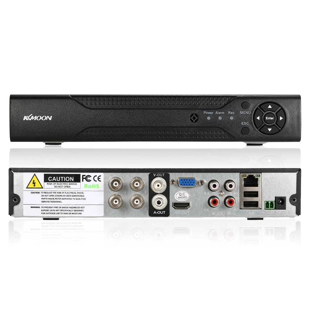 KKMOON 4CH Видеонаблюдение DVR NVR AHD TVI CVI DVR 5-в-1 H.264 1080N Системы P2P дома безопасный видеорегистратор Системы для 1080P IP Камера