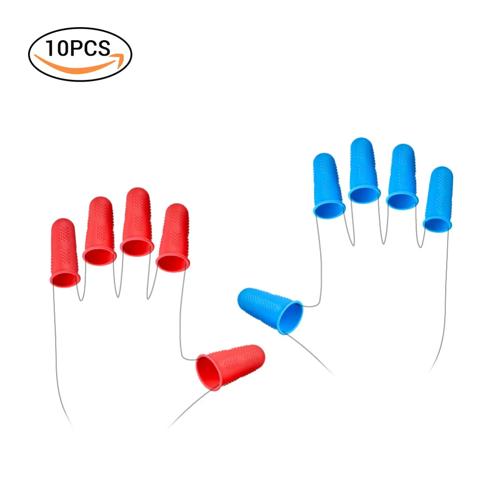 Hot Glue Gun Finger Caps 10 Pieces Silicone Finger Protectors for Hot