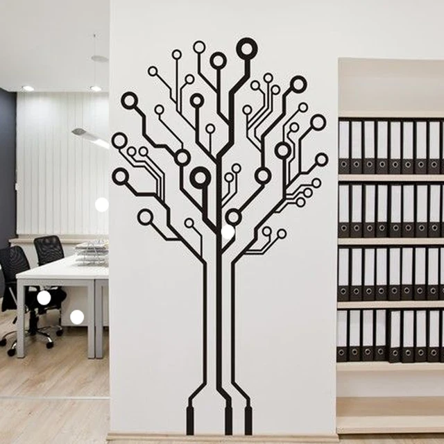 modern abstract geometry tree 3d wall stickers wall art decals vinyl