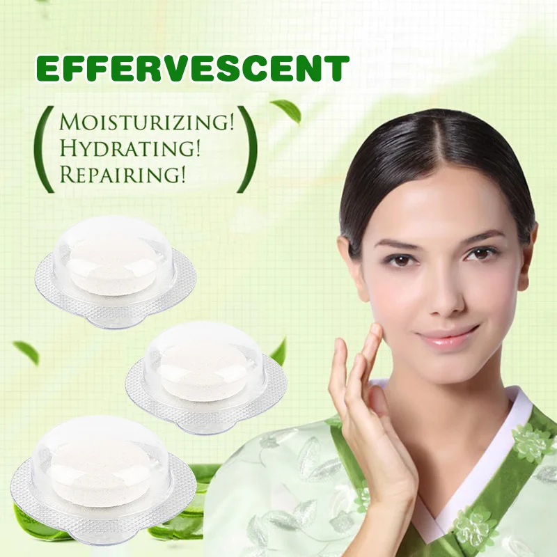 Whitening Effervescent Spray Granular Effervescent Tablets Moisturizing Facial Hyaluronic Acid Sunscreen Skin Care Set TSLM1