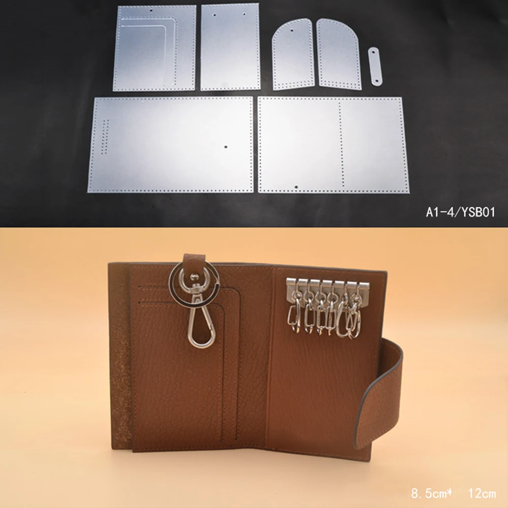 

DIY key ring card holder PVC template leather craft wallet sewing