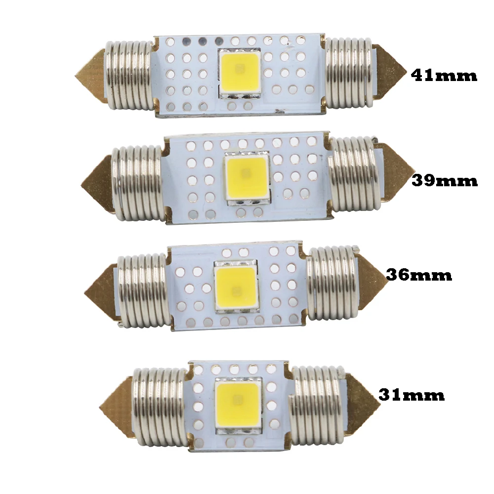 YSY 50 шт. гирлянда 31 мм 36 39 41 Светодиодная лампа C5W C10W супер яркая 5050 SMD авто интерьер